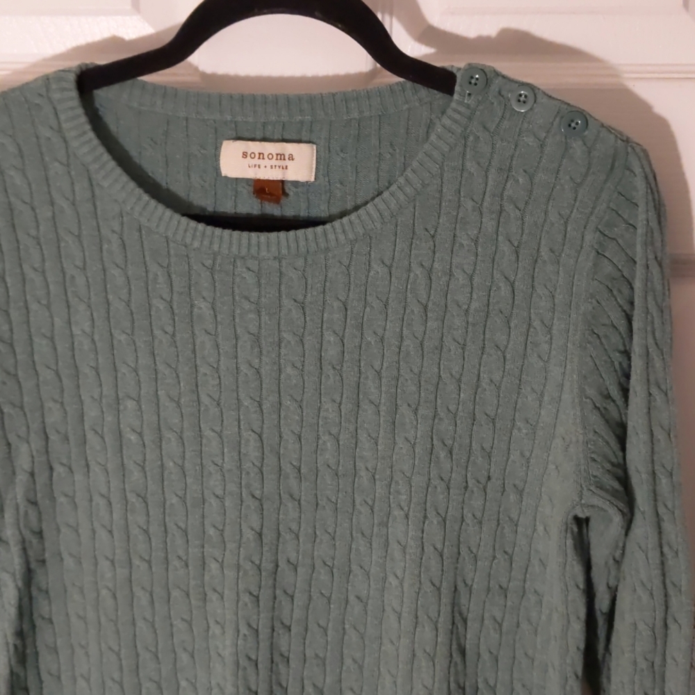 L . Sonoma Green Sweater